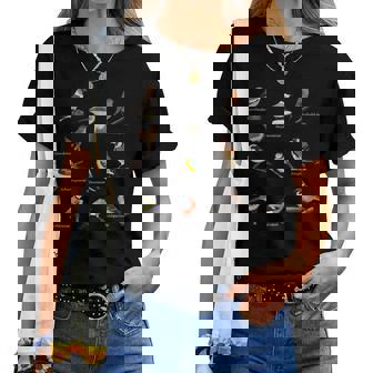 Motif Oiseaux De Jardin Chantant Oiseaux Mésanges T-shirt femme - Cadeauxyz