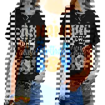 Nana Of The Birthday Boy Milk And Cookies 1St Birthday Women T-shirt | Mazezy