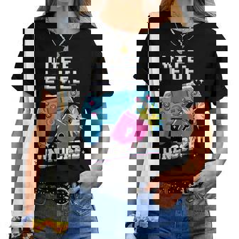 Nivel De Esposa Desbloqueado Divertido Compromiso Gamer Meme Camiseta de mujer - Regaloses