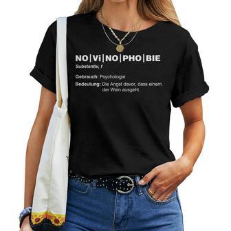 Noino Phobieag Ich Nie Rotwein Weißwein Wein Wine Am Pm T-shirt Frauen - Seseable