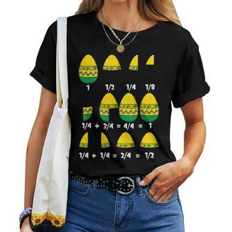 Œufs De Pâques Fractions Mathématiques Drôles Nerd Enseignant Hommes S T-shirt femme - Cadeauxyz
