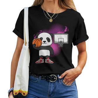 Panda Oso De Baloncesto Jugador De Baloncesto Pelota De Baloncesto Camiseta de mujer - Regaloses