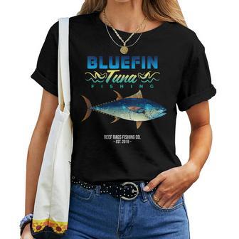 Pesca De Atún Rojo En Aguas Profundas Cuello Camiseta de mujer - Regaloses
