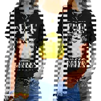 Pew Pew Madafakas Crazy Chicken Gun Regalos Divertidos Manga Larga Camiseta de mujer - Regaloses