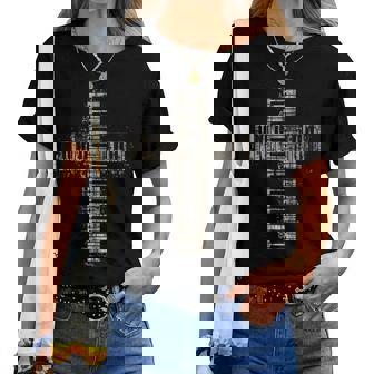 Piano Christian Cross Vintage Classical Music Organ Pianist Women T-shirt - Thegiftio