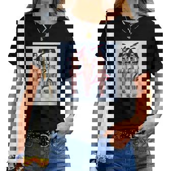 Pinup Girl 男性用 「Seeing Triple」 長袖tシャツ レディースTシャツ - Kawaiitshirt