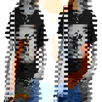 Pinup Girl 男性用 セクシーなブルネットファッションモデル 長袖tシャツ レディースTシャツ - Kawaiitshirt