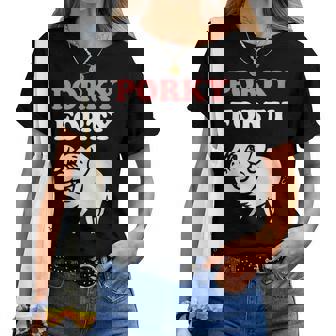 Porky Forty Drôle De 40 Ans Pour Les Amateurs De Cochons T-shirt femme - Cadeauxyz