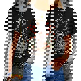 Porupuesto Estoy Triste Me Atraen Los Hombres Divertido Esqueleto Floral Camiseta de mujer - Regaloses