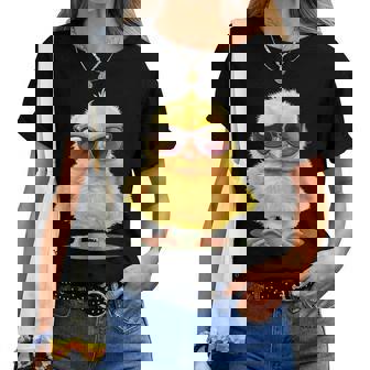 Poussin Jaune Avec Lunettes Deoleil Pour Garçons Et Filles T-shirt femme - Cadeauxyz