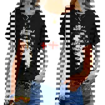 Queen Elizabeth Iiunglasses British Crown エリザベス女王 Meme レディースTシャツ - Kawaiitshirt