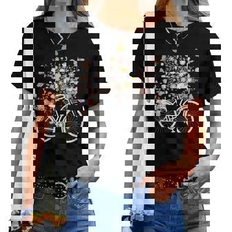 Radfahrer Floral Fahrrad Blumen Radfahren T-shirt Frauen - Geschenkecke