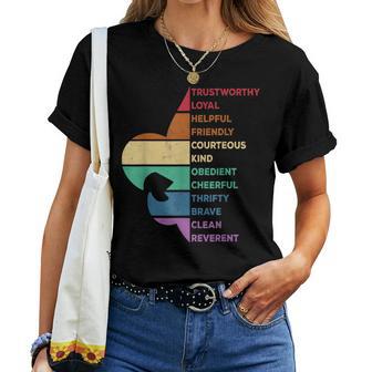 Rainbow Colorful Scouting Law Women T-shirt - Thegiftio UK