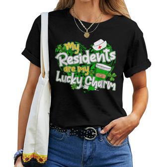 My Residents Are My Lucky Charms Patrick's Day Doctor Nurse Women T-shirt - Thegiftio UK