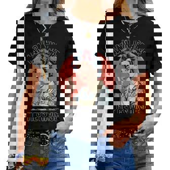 Retro Sarcastic Humor Dread Cartoon Dark Women T-shirt | Seseable CA