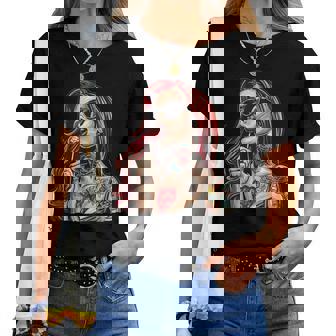 Rote Haare Rockabilly Pin Up Girl Retrointage Lutscher 50Er Jahre T-shirt Frauen - Geschenkecke