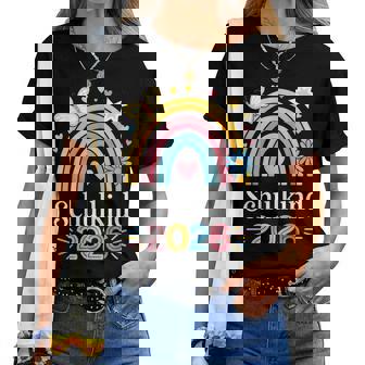 Schulkind 2026 Regenbogen Mädchen Einschulung 2026 Mädchen T-shirt Frauen - Geschenkecke