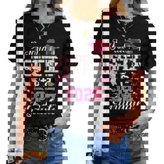 Senior 2026 Proud Sister Of A 2026 Graduate Family Coquette Women T-shirt | Seseable FR