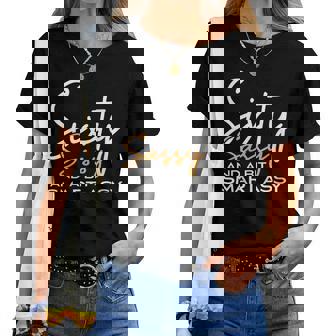 Sixty Sassy And A Bit Smart Assy 60Th Birthday Women T-shirt | Mazezy