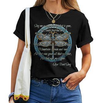 Skye Boat Song Scottish Gaelic Celtic Dragonfly Women T-shirt - Thegiftio UK