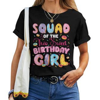 Squad Of The Two Sweet 2Nd Birthday Girl Donut Lover Women T-shirt - Thegiftio UK