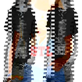 Stl 314 Hat Camo Black Woman St Louis Women T-shirt - Thegiftio