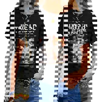 Things I Do In Mypare Time Cat Lover Men レディースTシャツ - Kawaiitshirt