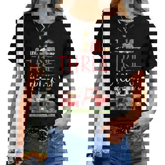 Three I E I O Farm Party Decorations 3Rd Birthday Boy Girl Women T-shirt | Mazezy