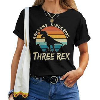 Three Rex 3Rd Birthday Boy Girl Dinosaur 3 Year Old Women T-shirt - Thegiftio UK