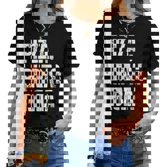 Tifoso Roma Pizza Birra Uomoemplice Maglietta da donna - Novitaregali