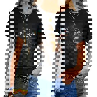 Urban Bigfoot Drinking Iced Coffee Sasquatch Animal Women T-shirt - Thegiftio