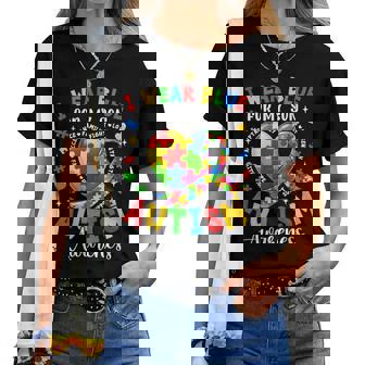 I Wear Blue For My Son Autism Awareness For Autism Mom Women T-shirt - Thegiftio