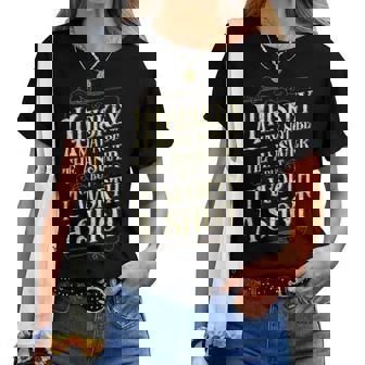 Whiskey May Not Be The Answer But It's Worth A Shot Drinking Women T-shirt | Mazezy