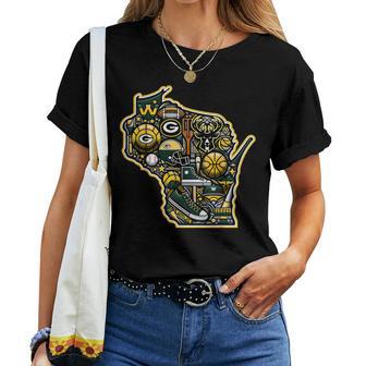 Wisconsin Sports Cool Graphic S 6Xl Women T-shirt - Thegiftio