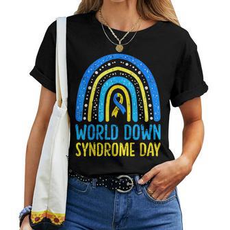 World Down Syndrome Day Awareness National T21 Month Rainbow Women T-shirt - Thegiftio UK