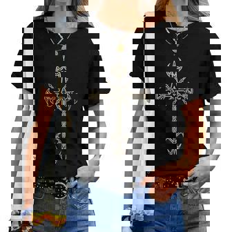 Y2k Grunge Estética E-Girl Cruz Gótica Camiseta de mujer - Regaloses