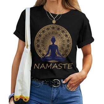 Yoga Méditation Namaste Robe De Yogaêtement De Méditation Position Lotus Noir Taille T-shirt femme - Cadeauxyz