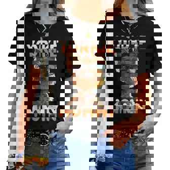 Yorkie Mommyヨーキー ママ 母親 母の日 ママ かわいい ヨークシャー・テリア レディースTシャツ - Kawaiitshirt