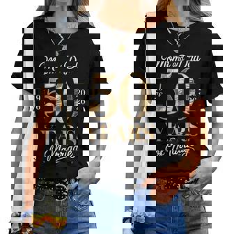 お父さんとお母さんの結婚 50 周年記念 1976 年から 2026 年まで レディースTシャツ - Kawaiitshirt