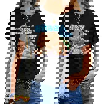 ひなビタスタンプ まり花04「お休みさんだよっ」 レディースTシャツ - Kawaiitshirt