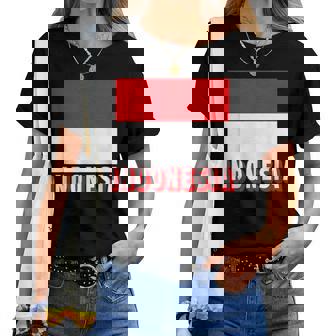 インドネシア国旗 アンティーク調 ナショナル インドネシア 男性 女性 キッズ レディースTシャツ - Kawaiitshirt