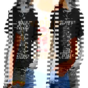 オンバック 4月60日 誕生日 男性 女性 1966年 テディベア レディースTシャツ - Kawaiitshirt