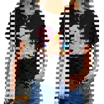 キッズ I Am 3 かわいいユニコーン 誕生日ギフト 女の子向け レディースTシャツ - Kawaiitshirt