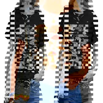 キノコの種類 自然 コテージコア ファン 男の子 女の子 キッズ レディースTシャツ - Kawaiitshirt