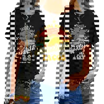 サンシャインとタコスが大好きな女の子-タコス好きメキシコ レディースTシャツ - Kawaiitshirt