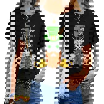 スカル 聖パトリックデー 洋服 ギフト 男性 女性 ビール 長袖tシャツ レディースTシャツ - Kawaiitshirt