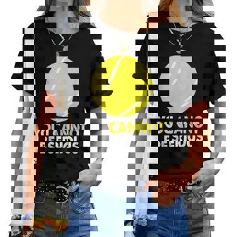 テニス ユーモア You Cannot Beerious ラケット スポーツ レディースTシャツ - Kawaiitshirt