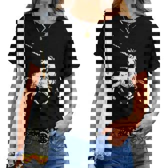 ユニコーン 神話上の生き物 おとぎ話 ファンタジー ヴィンテージ 古い Unicorn Fairy Tale Horse 長袖tシャツ レディースTシャツ - Kawaiitshirt