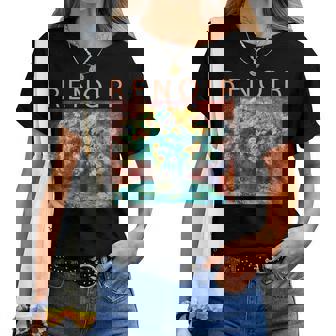 ルノワール 面白いtシャツ 名作アート 菊の花 絵画 メンズ レディース 面白い 服 美術 おもしろ レディースTシャツ - Kawaiitshirt