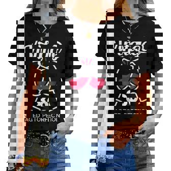 傘寿祝い ワイン好き 酒好き 父 母 男性 女性 80歳お祝いintage Aged To Perfection レディースTシャツ - Kawaiitshirt